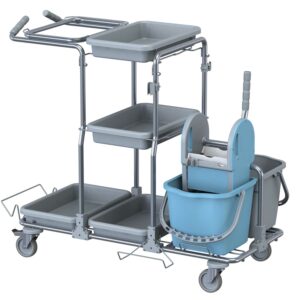 Carrello Smart 6 inox con pressa in plastica