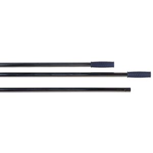 Manico cromato in 2 pezzi con manopola e foro passante