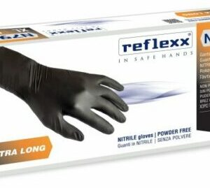 Guanti Nitrile Neri senza Polvere Reflexx N79 Plus DPI III DM I 7,7 Gr 50 Pz