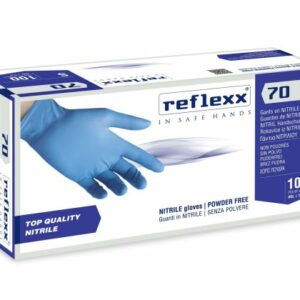 Guanti Nitrile Blu senza Polvere Reflexx 70 DPI III DM I 4,9 Gr 100 Pz