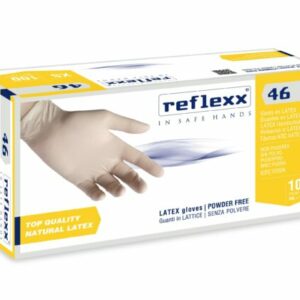 Guanti Lattice Bianchi senza Polvere Reflexx 46 DPI III DM I 5,7 Gr 100 Pz